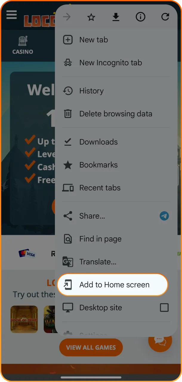 Log in to the app and collect your winnings at Locowin.
