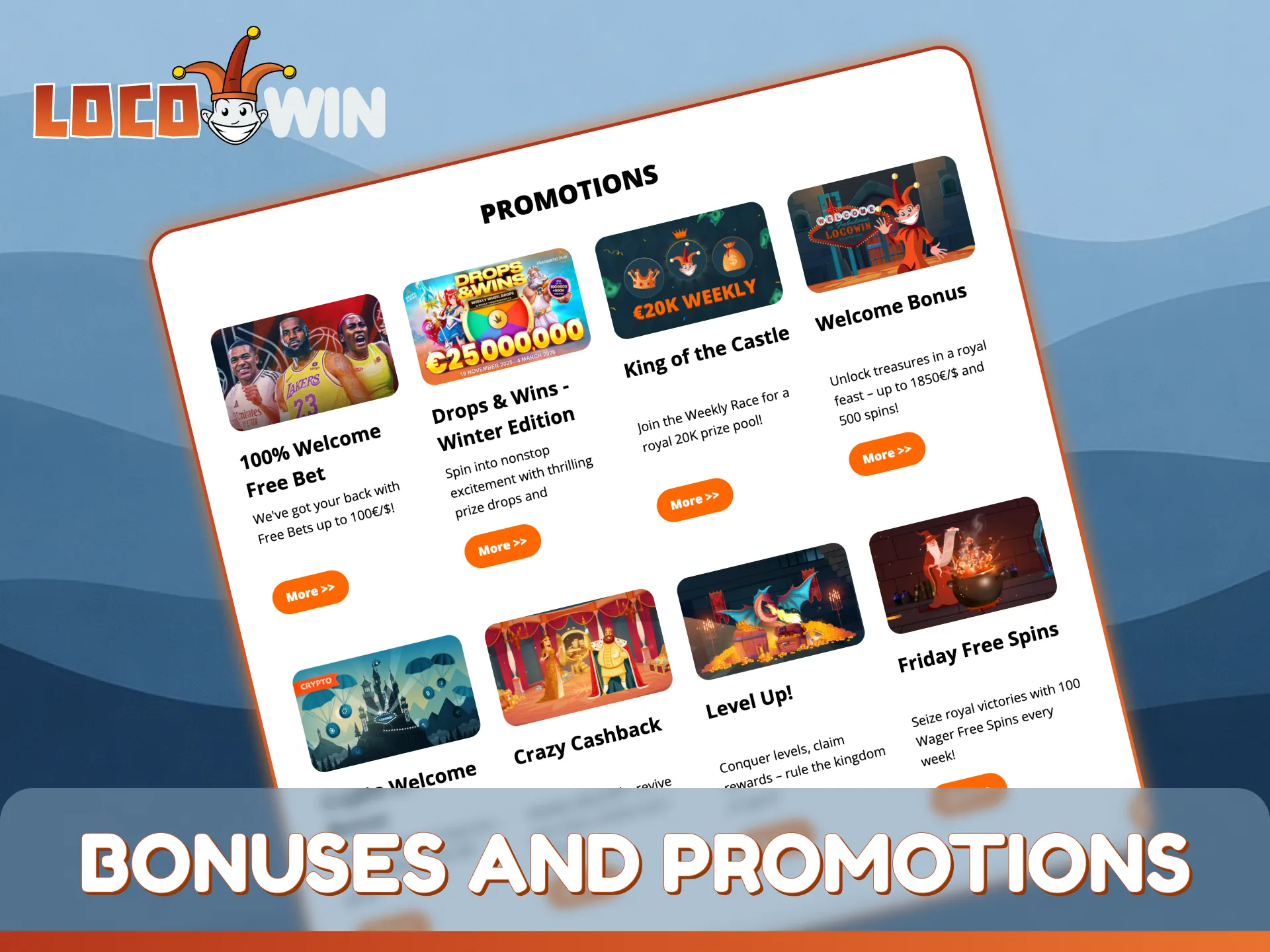Increase your balance by claiming exciting deposit bonuses and promotions at LocoWin.