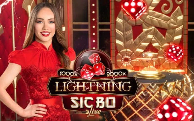 Tentez votre chance au casino en direct Lightning Sic Bo disponible sur LocoWin.