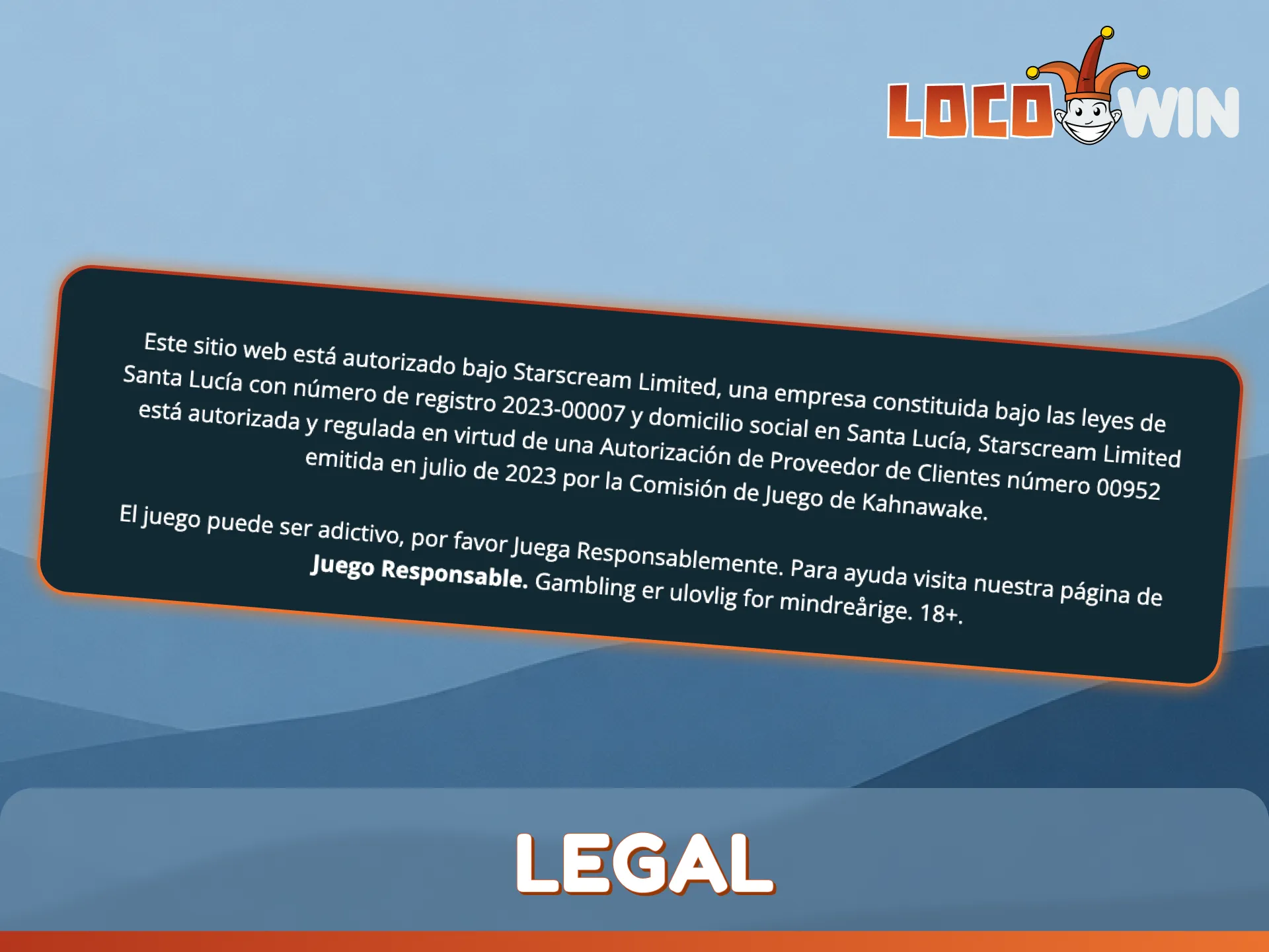 Descubra por qué la plataforma de alojamiento LocoWin es legal y segura.