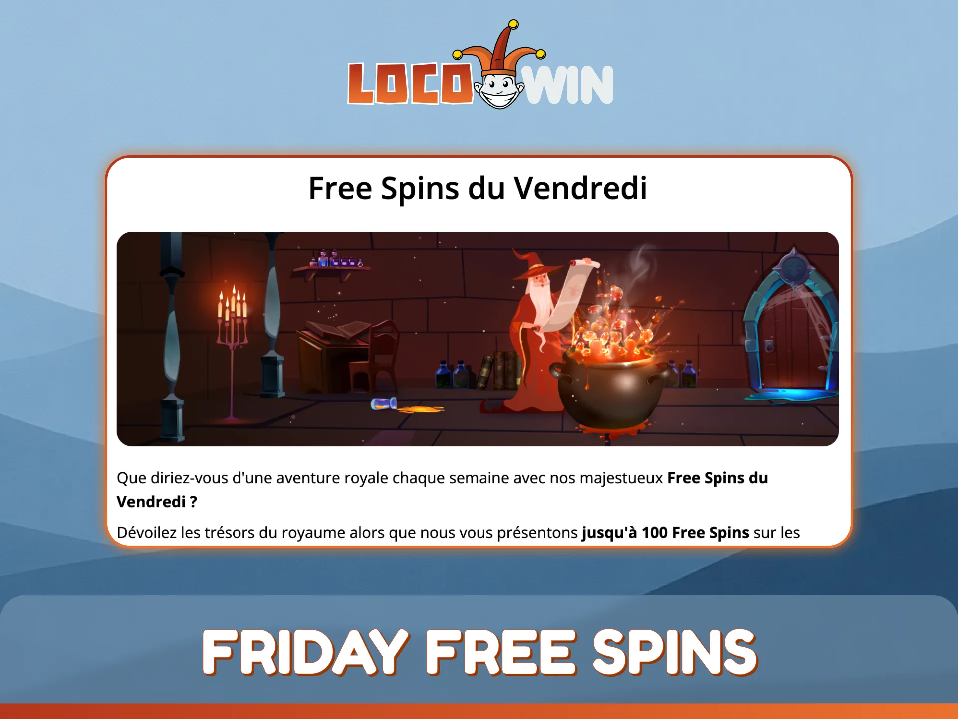 Profitez de vos tours gratuits du vendredi pour jouer aux meilleures machines à sous de LocoWin.