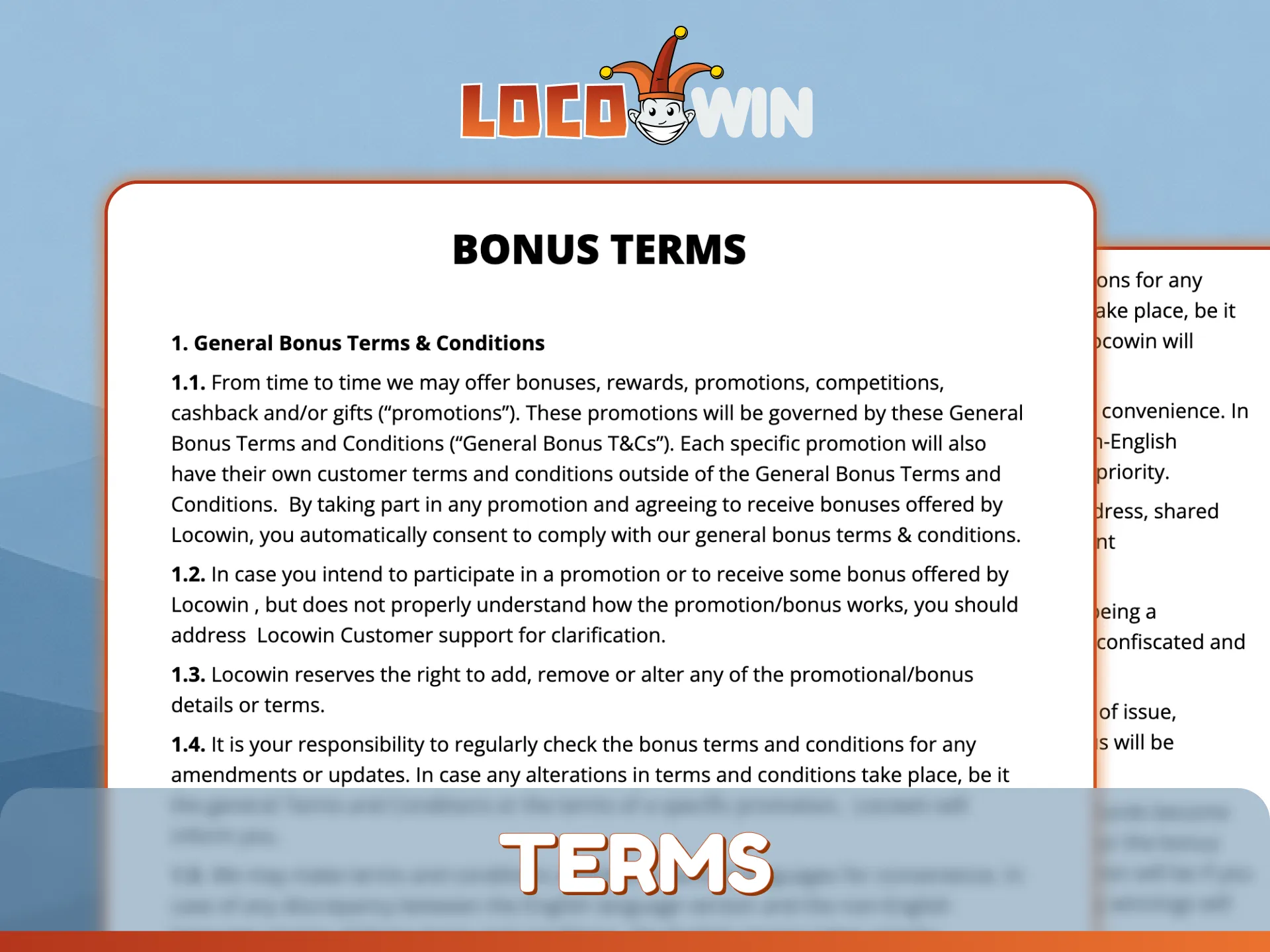 Review the bonus terms and wagering requirements for every LocoWin deal.