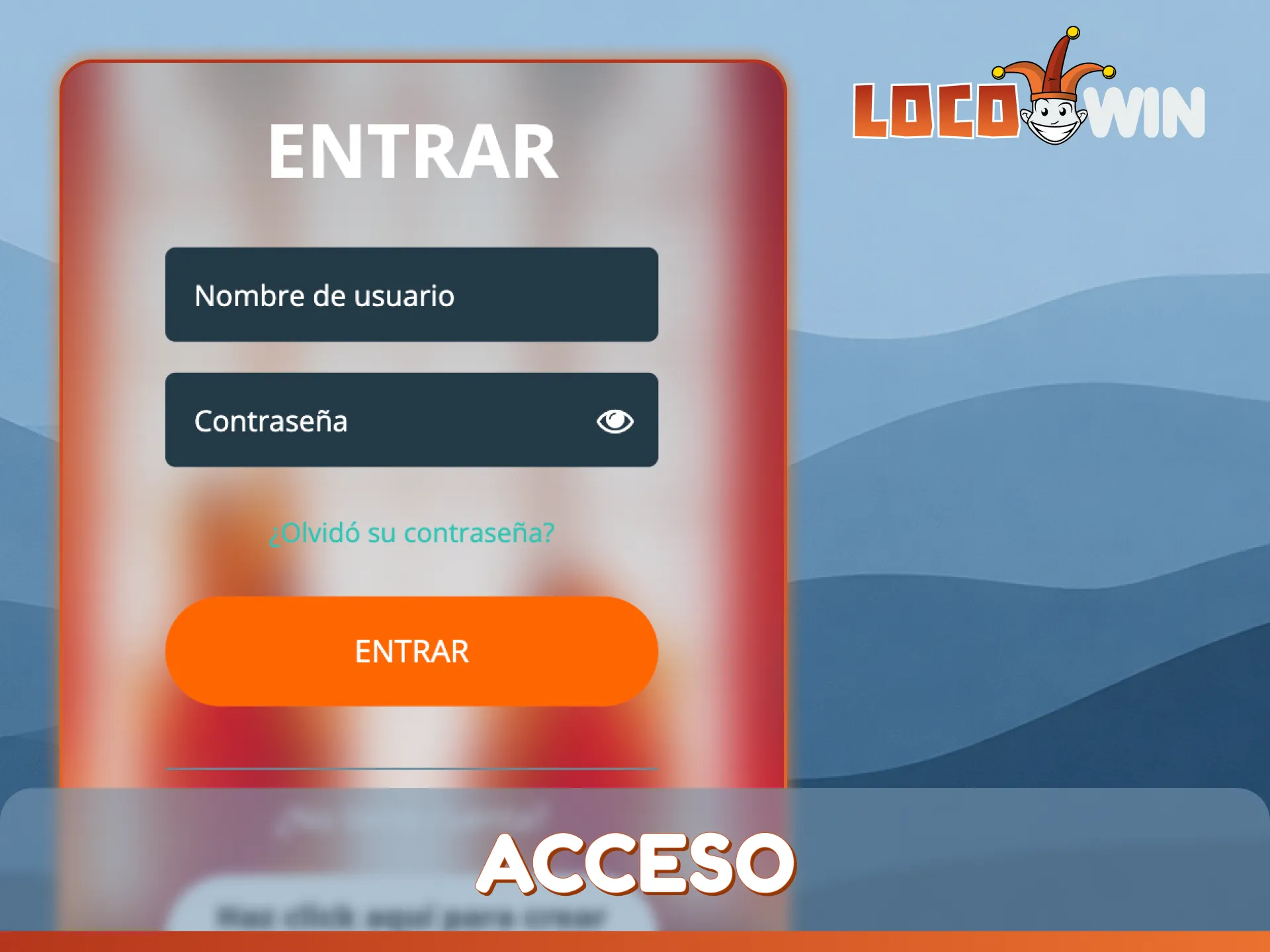 Acceda al panel de inicio de sesión de LocoWin para ingresar a la cuenta de forma segura y sencilla.