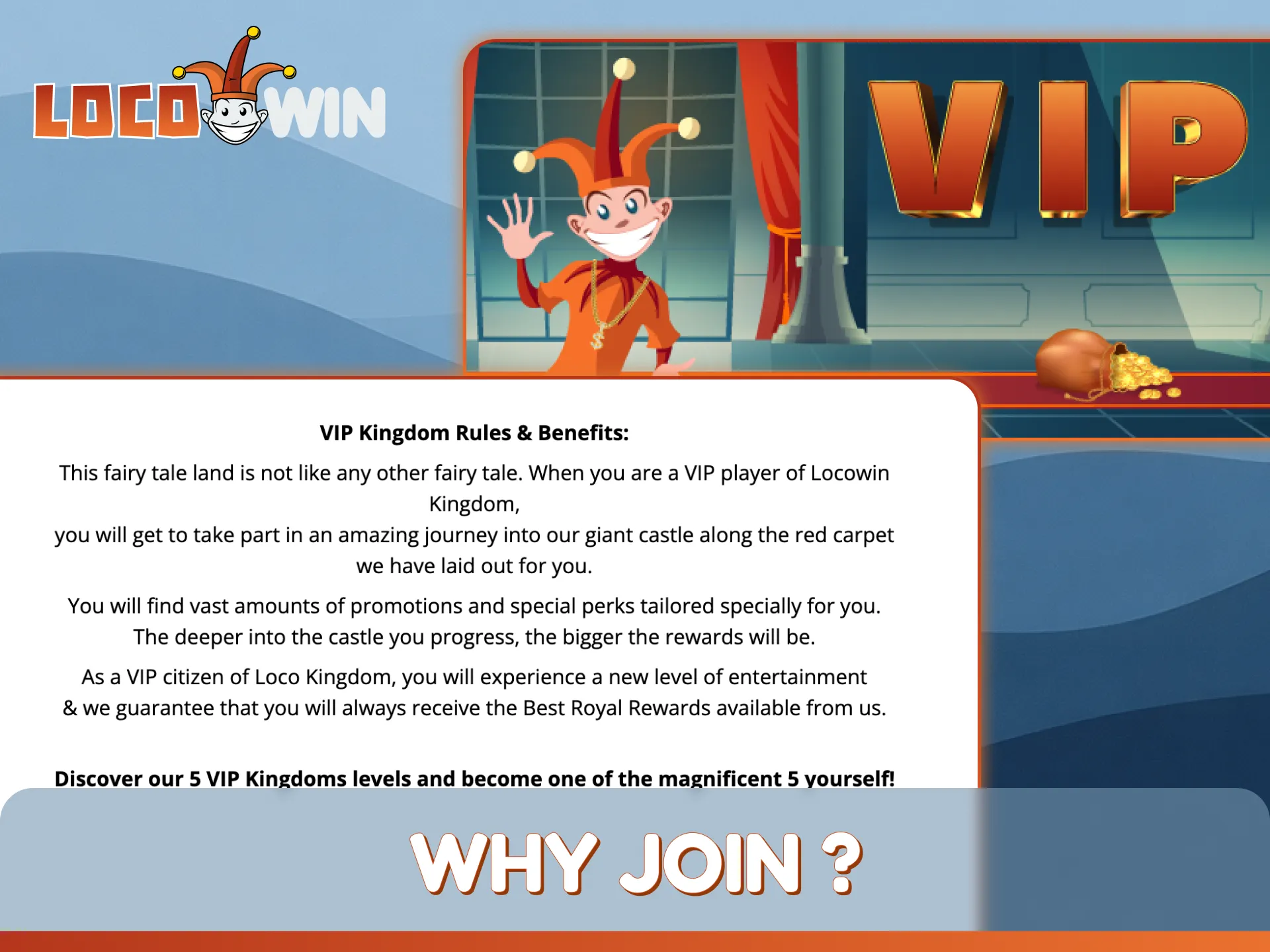 Discover unique privileges and why join the LocoWin VIP Club today.