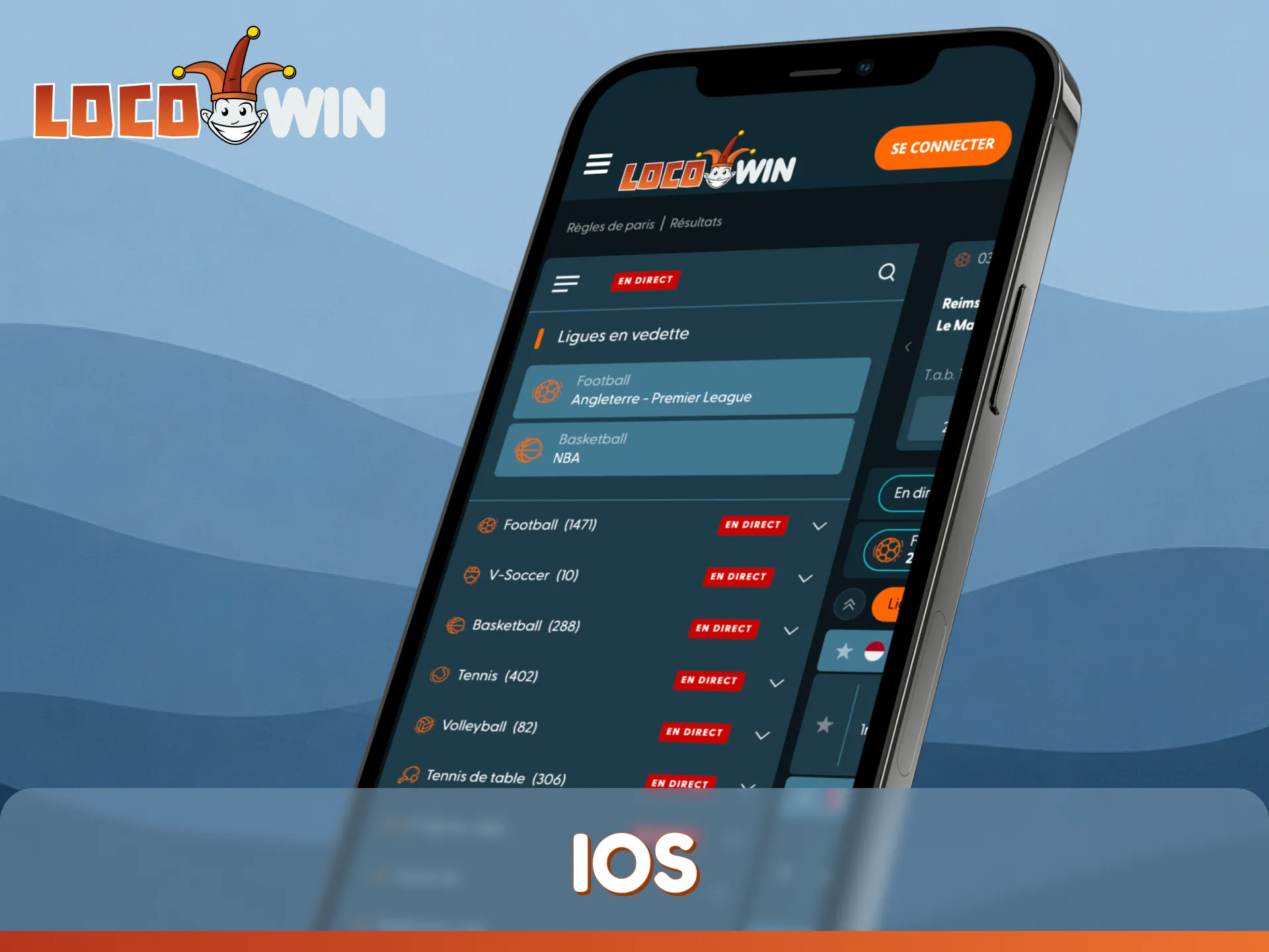 Installez la dernière version de LocoWin pour iOS et commencez à parier sur l'e-sport.